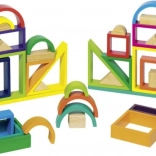 Goki jeu de construction en bois Arc-en-ciel