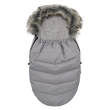 Chancelière bébé avec fourrure New Baby, gris clair