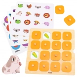 Jeu de mémoire en bois VIGA avec images – Montessori, 10 cartes