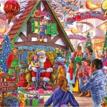 Puzzle GIBSONS Visitez le Père Noël 1000 pièces