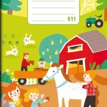 Cahier scolaire A5 ligné Ferme 10 feuilles