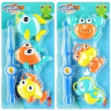 Jeu pour enfants Poissons d’eau avec canne à pêche (ensemble 1 canne + 3 poissons)