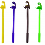 Stylo à bille dinosaure Bouchon à pointe noire Mix marron jaune 0,5 mm