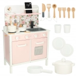 Cuisine en bois pour enfants Lulilo Flora rose