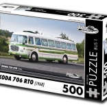 Puzzle RETRO-AUTA Škoda 706 RTO autobus 500 pièces