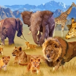 Puzzle BLUEBIRD Animaux de la savane 1500 pièces