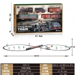Petit train rétro avec fumée, lumières et sons