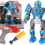 robot bleu à visser avec perceuse, lumières et sons