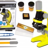 Microscope pour enfants avec kit d’accessoires 100×/400×/1200× – jaune
