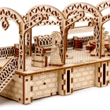 Puzzle 3D en bois WOODEN CITY gare ferroviaire, 175 pièces