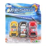 Set de petites voitures de police – assortiment de couleurs (3 pcs)