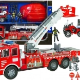 Grande station de pompiers avec casque et quad