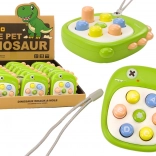 Jeu interactif avec des lettres - Dinosaure vert
