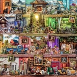 Puzzle 1000 pièces Chiens dans la bibliothèque