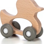 Canard en bois à pousser