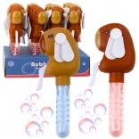 Baguette à bulles capybara 2-en-1 avec ventilateur et baguette triple 19 cm