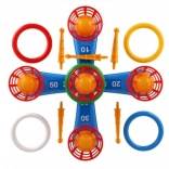 Jeu de lancer pour enfants avec anneaux et panier avec balles en filet