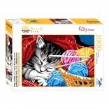Puzzle Chaton Assoupi 1000 pièces de Brain Tree