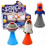 Vaisseau spatial sautant avec lumières colorées 11 cm