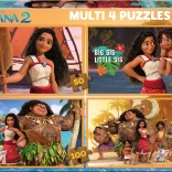 EDUCA Puzzle Vaiana 2, 4 en 1 (50, 80, 100, 150 pièces)