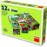 Blocs en bois Blanche-Neige 12 cubes