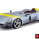 Ferrari Monza SP1 modèle métallique argent/bleu 1:24