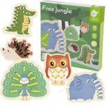 Classic World animaux à lacer en bois – lot de 10 pièces