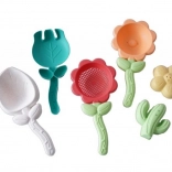 PLEJO moules à sable – fleurs, 6 pièces