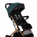 Poussette sportive MoMi Estelle verte avec cadre doré