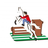 Puzzle en bois 3D porte-crayons Course