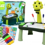 Projecteur de dessin dinosaure pour enfants 2-en-1 avec table et jeux de société