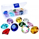 Set de diamants décoratifs colorés en boîte, 10 pcs