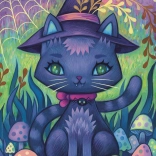 Puzzle HEYE Dreaming : chat sorcière 1000 pièces