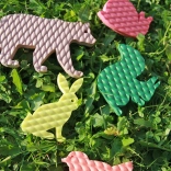 Autocollants de bain – animaux de la forêt en mousse (assortiment de couleurs)