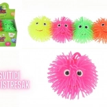 Balle anti-stress à poils avec lumière, 8 cm