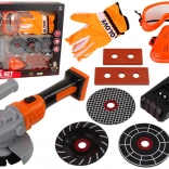 ensemble d’outils pour enfants avec meuleuse à batterie et accessoires