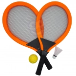 Ensemble de grandes raquettes Woopie pour tennis et badminton pour enfants avec balle et volant