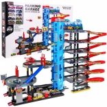 Parking pour enfants à 7 niveaux avec hélicoptère et 10 petites voitures