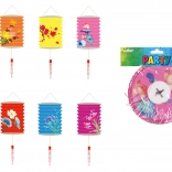 Lampion cylindre Fleurs 16 cm