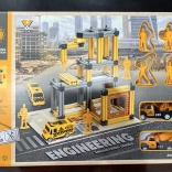 Kit de construction garage et chantier avec accessoires et figurines