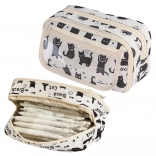 Trousse scolaire avec motif de chats noirs 21 cm