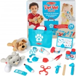 Clinique pour animaux – set de vétérinaire avec chien et chat, 24 pièces