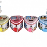 Tirelire en métal en forme de cœur avec cadenas, 8 × 7 cm, plusieurs coloris