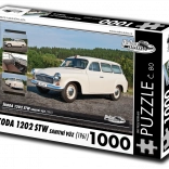 Puzzle rétro-voitures Škoda 1202 STW ambulance 1000 pièces