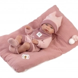 Poupée réaliste nouveau-né Fille avec corps entièrement en vinyle 40 cm