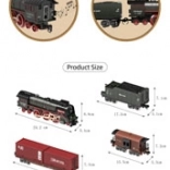 Train rétro avec lumières, sons et fumée 138 cm