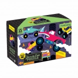 Puzzle Monster Trucks Lumineux de Mudpuppy - 100 pièces