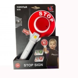 Pancarte d’arrêt de police avec lumière