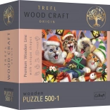 Puzzle en bois Chats de Noël 501 pièces