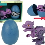 Kit de construction dinosaure STYGIMOLOCH avec œuf et tournevis – violet